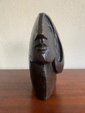 Bronzen Beeld Vrouw Bust Gesigneerd Picasso Nummer, Antiek en Kunst, Kunst | Beelden en Houtsnijwerken, Ophalen of Verzenden