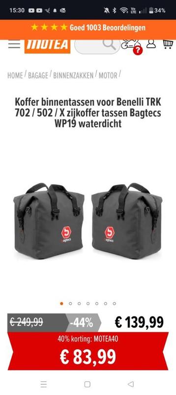 BAGTECS waterdichte koffertassen beschikbaar voor biedingen