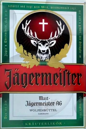 Reclamebord vintage Jägermeister - mancave poolhouse nieuw beschikbaar voor biedingen