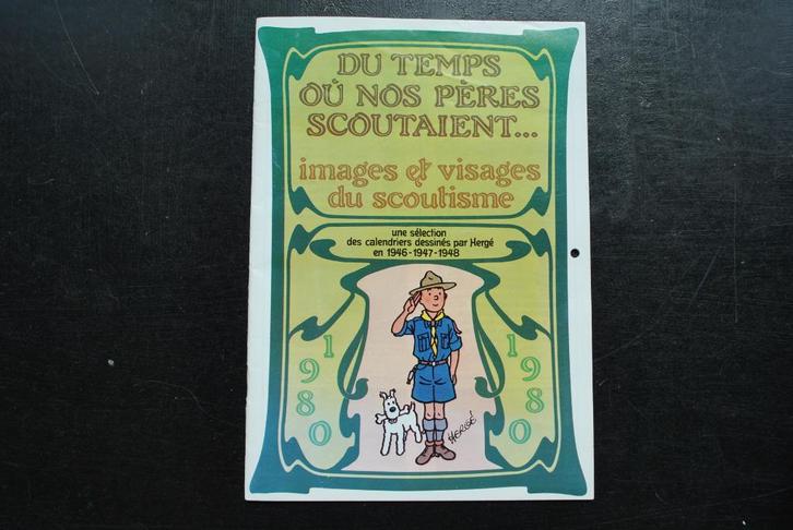 Calendrier Scout Hergé 1980 Tintin reprises 1946 1947 1948, Boeken, Stripverhalen, Zo goed als nieuw, Ophalen of Verzenden