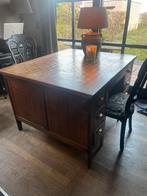 Dubbele eiken bureau, Huis en Inrichting, Ophalen, Gebruikt, ., .