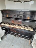 Antieke Buffet piano  - te restaureren, Musique & Instruments, Pianos, Brun, Brillant, Piano, Utilisé