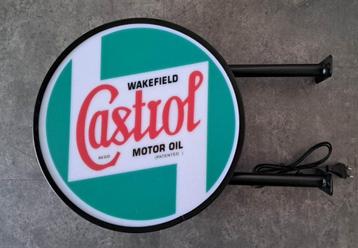 Castrol garage showroom reclame verlichting lamp en andere, Enlèvement ou Envoi, Neuf, Table lumineuse ou lampe (néon)