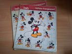Vintage Mickey Mouse raamstickers., Verzamelen, Ophalen of Verzenden, Mickey Mouse, Nieuw, Plaatje of Poster