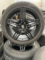 19'' Porsche Panamera velgen Zwart + Winterbanden 8/7 mm, Auto-onderdelen, Gebruikt, Banden en Velgen, Winterbanden, Personenwagen