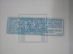 Sticker -Original kylvatska- 240 242 244 245 blauw op wit 96, Ophalen of Verzenden, Nieuw