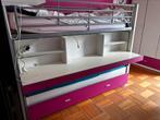 Volledige slaapkamer  - kantoor + 3-deurs kledingkast, Ophalen, Gebruikt, Hoogslaper