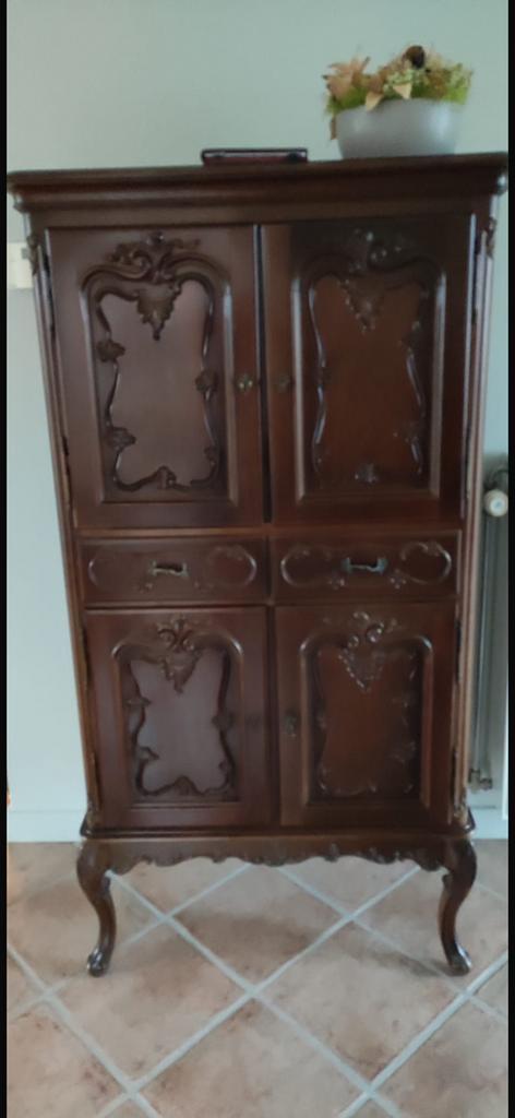 Bruin houten meubelset, Antiek en Kunst, Antiek | Meubels | Kasten, Ophalen