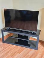 Zwart hifi-tv meubel, Huis en Inrichting, Kasten |Televisiemeubels, Ophalen, 100 tot 150 cm, Zo goed als nieuw, Glas