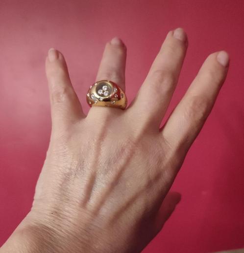 Chopard LUC gouden ring met diamanten ca 0,95 kt, Handtassen en Accessoires, Ringen, Gebruikt, Dame of Heer, Goud, Goud, Met edelsteen