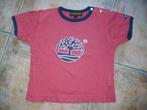 Rood t-shirt met opschrift, Timberland, maat 74, Kinderen en Baby's, Babykleding | Maat 74, Ophalen of Verzenden, Gebruikt