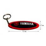 Porte-clés en caoutchouc pour moto Yamaha - Noir/Rouge