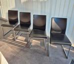 4 chaises cuir KFF, Enlèvement, Utilisé, Noir, Cuir