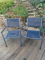 2 tuinstoelen, Tuin en Terras, Ophalen, Gebruikt, Aluminium, Stapelbaar