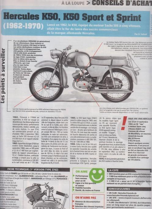 Bromfiets Hercules K 50 sportcollectie bromfiets, Fietsen en Brommers, Brommers | Oldtimers, Verzenden