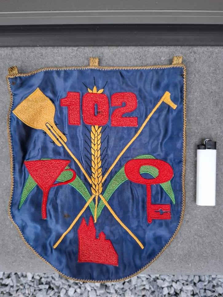 Geborduurd embleem 102 Compagnie Ravitaillering ABL BSD, Verzamelen, Militaria | Algemeen, Landmacht, Embleem of Badge, Verzenden