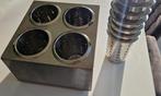Bestekkorfhouder - RVS, Ophalen of Verzenden, Zo goed als nieuw, Inox of Chroom