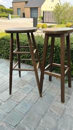 2 houten barkrukken +-75cm hoog, Ophalen, Gebruikt