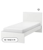 Eenpersoons bed incl matras en lattenbodem., Huis en Inrichting, 90 cm, Eenpersoons, Wit, Zo goed als nieuw