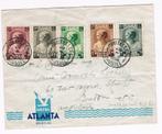 Hotelbrief met OCB 458/62 Brussel-London 1938, Met envelop, Staatshoofden, Ophalen of Verzenden, Gestempeld