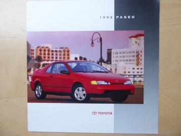 Extra grote USA brochure TOYOTA Paseo, Engels, 1992