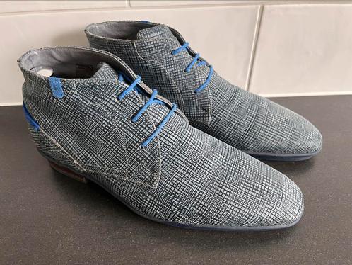Floris van Bommel herenschoenen maat 8 / 42 H, Kleding | Heren, Schoenen, Zo goed als nieuw, Veterschoenen, Blauw, Ophalen of Verzenden
