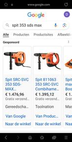 Spit 353 SDS-MAX Combihamer 1100W, Doe-het-zelf en Bouw, Gereedschap | Boormachines, Nieuw, Ophalen of Verzenden, Variabele snelheid