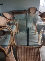 table à manger en verre 200 x 100 cm, Métal, Rectangulaire, Modern, 50 à 100 cm