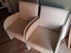 2 zetels, stoelen op wielen., Huis en Inrichting, Fauteuils, Ophalen, Zo goed als nieuw, Leer, Modern