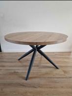 Ronde eettafel 130 cm met metalen onderstel, Huis en Inrichting, Ophalen of Verzenden, Zo goed als nieuw