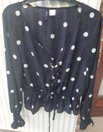 Toffe blouse met zwart-witte bolletjes maat 36 van H&M, Vêtements | Femmes, Blouses & Tuniques, H&M, Enlèvement ou Envoi, Taille 36 (S)