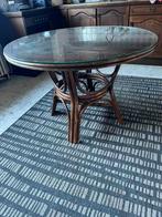 rotan tafel, Huis en Inrichting, Tafels | Eettafels, Ophalen, Gebruikt, 100 tot 150 cm, Rond