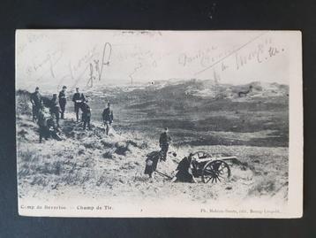 Postkaart Camp de Beverloo Champ de Tir Kanon 1904 beschikbaar voor biedingen