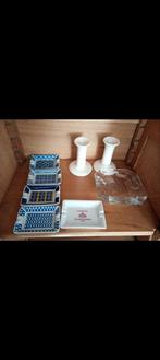 5 botervlootjes en 2 kandelaars, Huis en Inrichting, Ophalen of Verzenden, Zo goed als nieuw