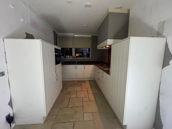 Complete Landelijke Hoekkeuken + Wandkast + GEDEMONTEERD, Huis en Inrichting, Keuken | Complete keukens, Hoekkeuken, Composiet