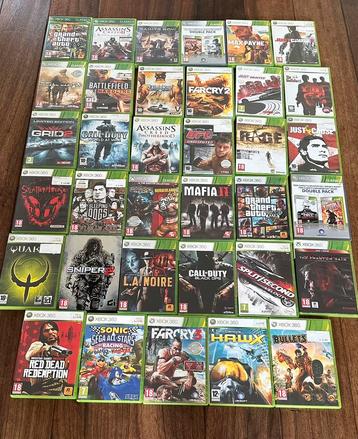XBOX 360 met 44 games en 2 controllers beschikbaar voor biedingen