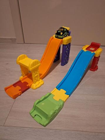 VTech Toet Toet auto's: Lanceer- & Racebaan met Raf Raceauto, Enlèvement ou Envoi, Comme neuf