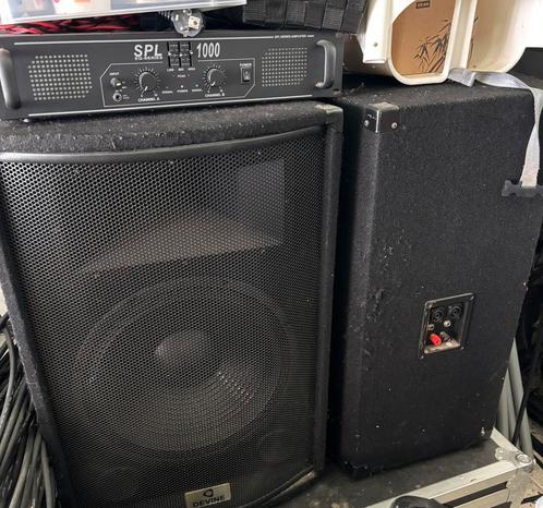 Boxen + versterker, Audio, Tv en Foto, Luidsprekerboxen, Gebruikt, Overige merken, Ophalen
