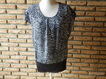 (160)- blouse femme t.xl noire et blanche - promiss - beschikbaar voor biedingen
