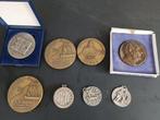 8 Medailles, Postzegels en Munten, Ophalen of Verzenden, Brons