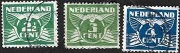 3 Postzegels Nederland 1924 Vliegende Duif met cijfer beschikbaar voor biedingen