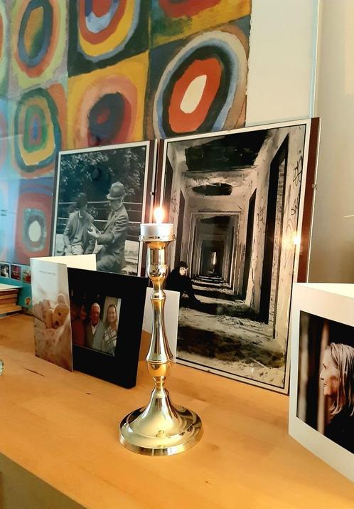 kandelaar in massief koper, tijdloze elegantie ten top!, Huis en Inrichting, Woonaccessoires | Kandelaars en Kaarsen, Zo goed als nieuw