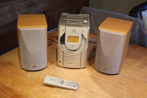 JVC Stereo mini keten, Audio, Tv en Foto, Stereoketens, Zo goed als nieuw, Cassettedeck, Cd-speler, Tuner of Radio, Speakers, JVC