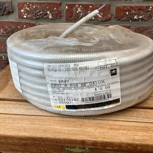 COAX KABEL TELENET PVC6 BUIS 16+, Doe-het-zelf en Bouw, Elektriciteit en Kabels, Nieuw, Ophalen