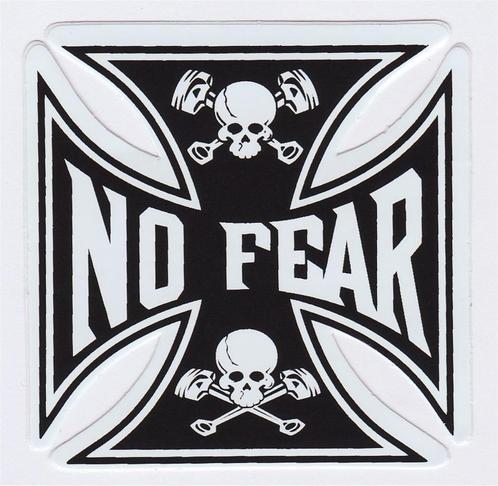 No Fear Iron Cross sticker #10, Collections, Autocollants, Neuf, Envoi