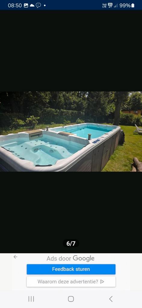 Jacuzzi combi zwemspa.  Spa de nage, Tuin en Terras, Zwembad-toebehoren, Zo goed als nieuw, Ophalen of Verzenden