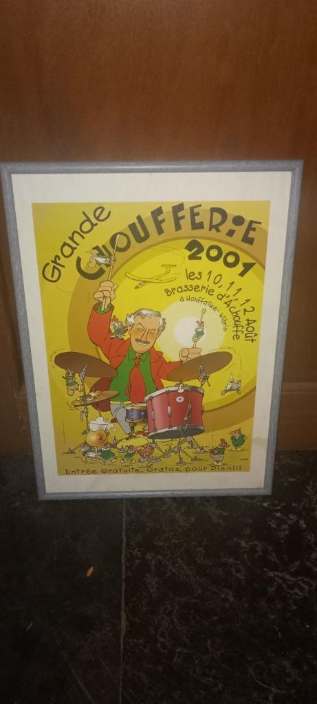 Brasserie bière affiche Grande Choufferie 2001 La Chouffe, Collections, Marques de bière, Utilisé, Panneau, Plaque ou Plaquette publicitaire