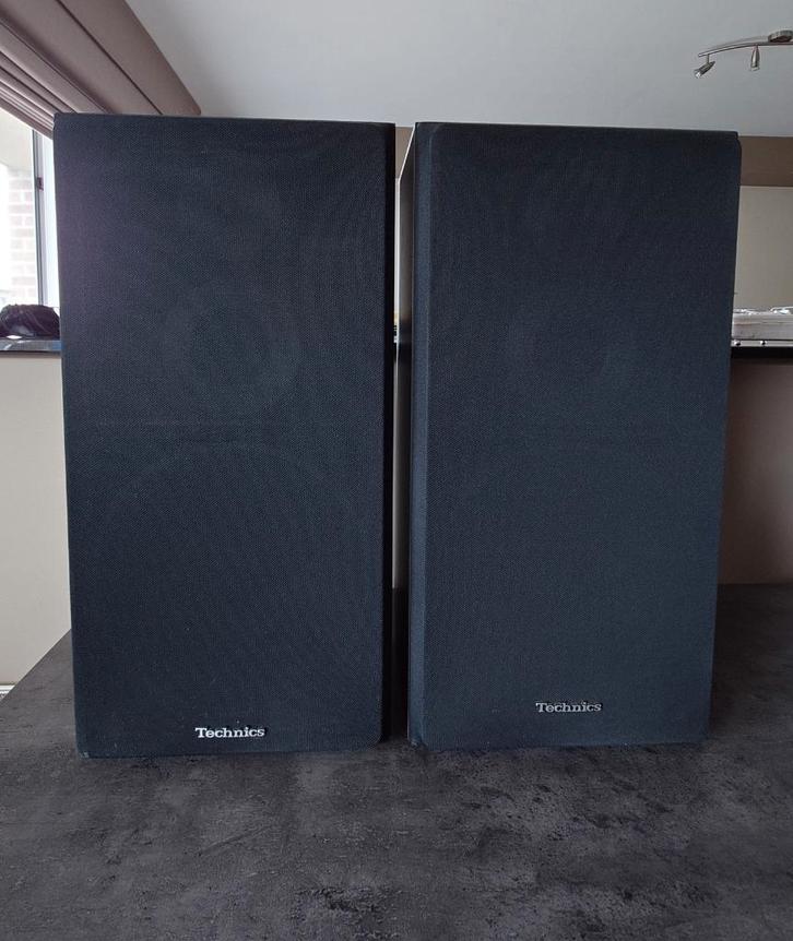 Set Technics luidsprekers (Vintage, 3-wegs), Audio, Tv en Foto, Luidsprekerboxen, Gebruikt, Front, Rear of Stereo speakers, 60 tot 120 watt