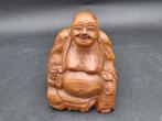oud handgemaakt houten lachende boeddha, jaren 70, Antiek en Kunst, Ophalen of Verzenden