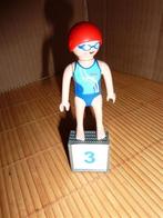 Zwemster zwemmer ventje met startblok sporter Playmobil, Complete set, Ophalen of Verzenden, Zo goed als nieuw
